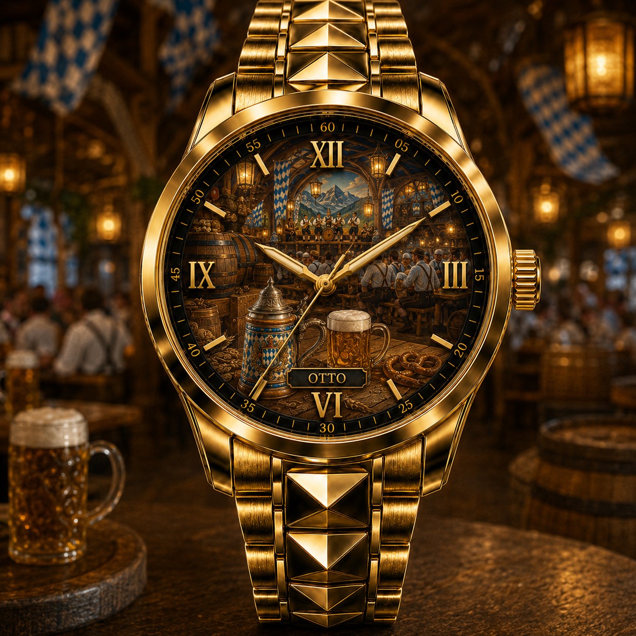 Custom Bavarian Beer Hall Watch — personalized with a custom name