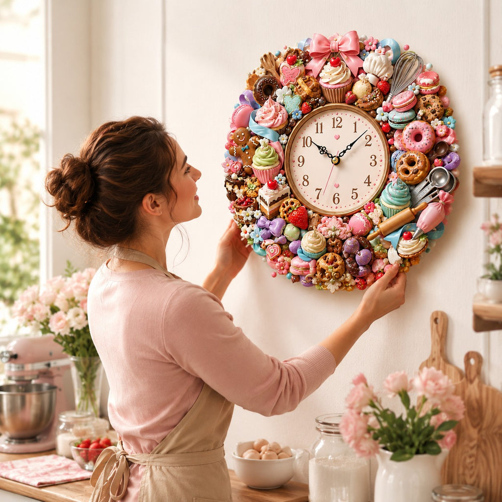 Baking Custom Name Wall Clock — personalized with a custom name