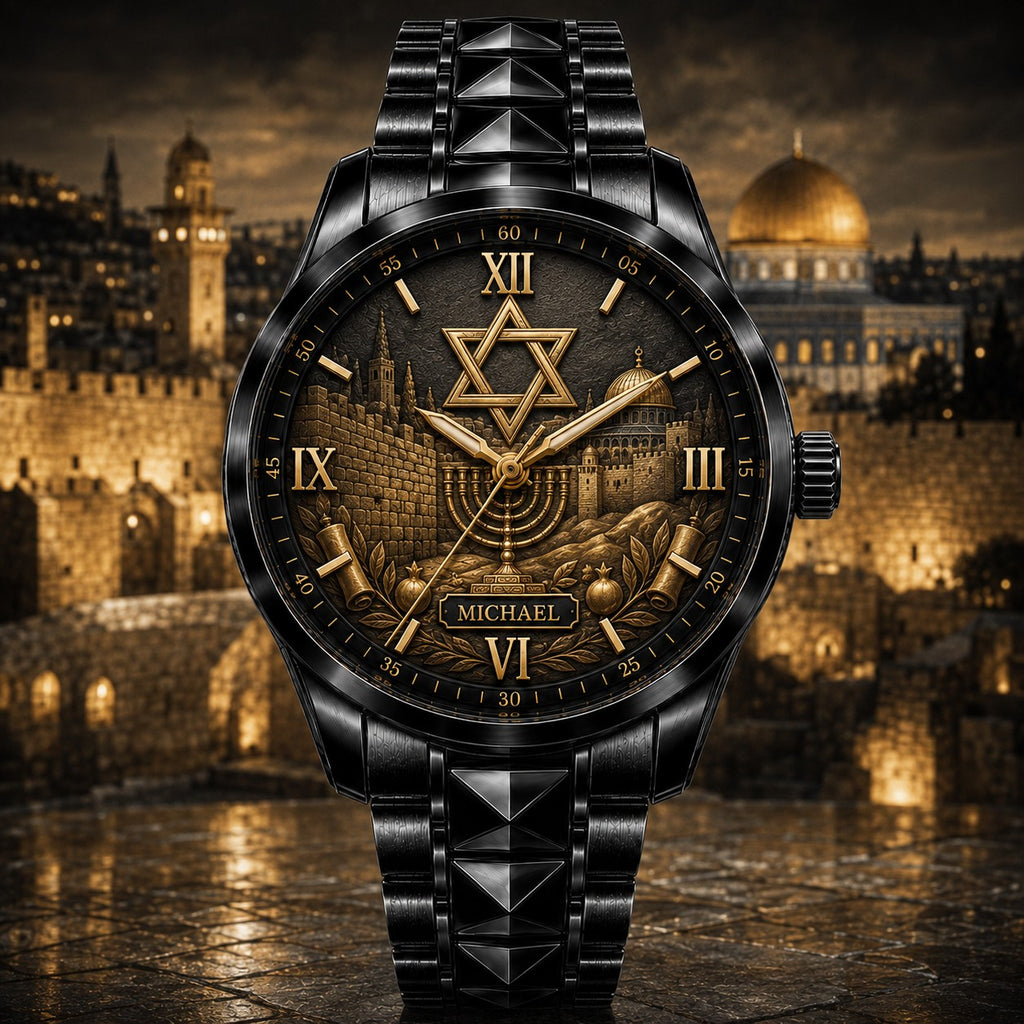 Custom Israel Heritage Watch — personalized with a custom name