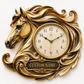Horse enthusiasts Custom Name Wall Clock — personalized with a custom name