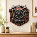 Mechanic Custom Name Wall Clock — personalized with a custom name