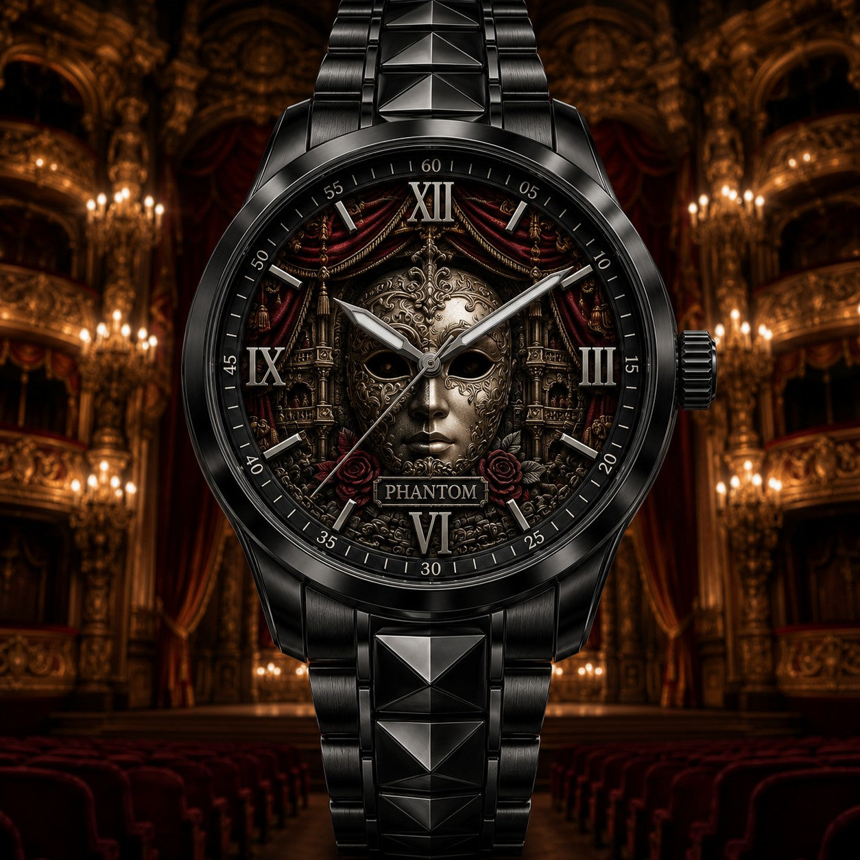 Custom Phantom Mask Watch — personalized with a custom name