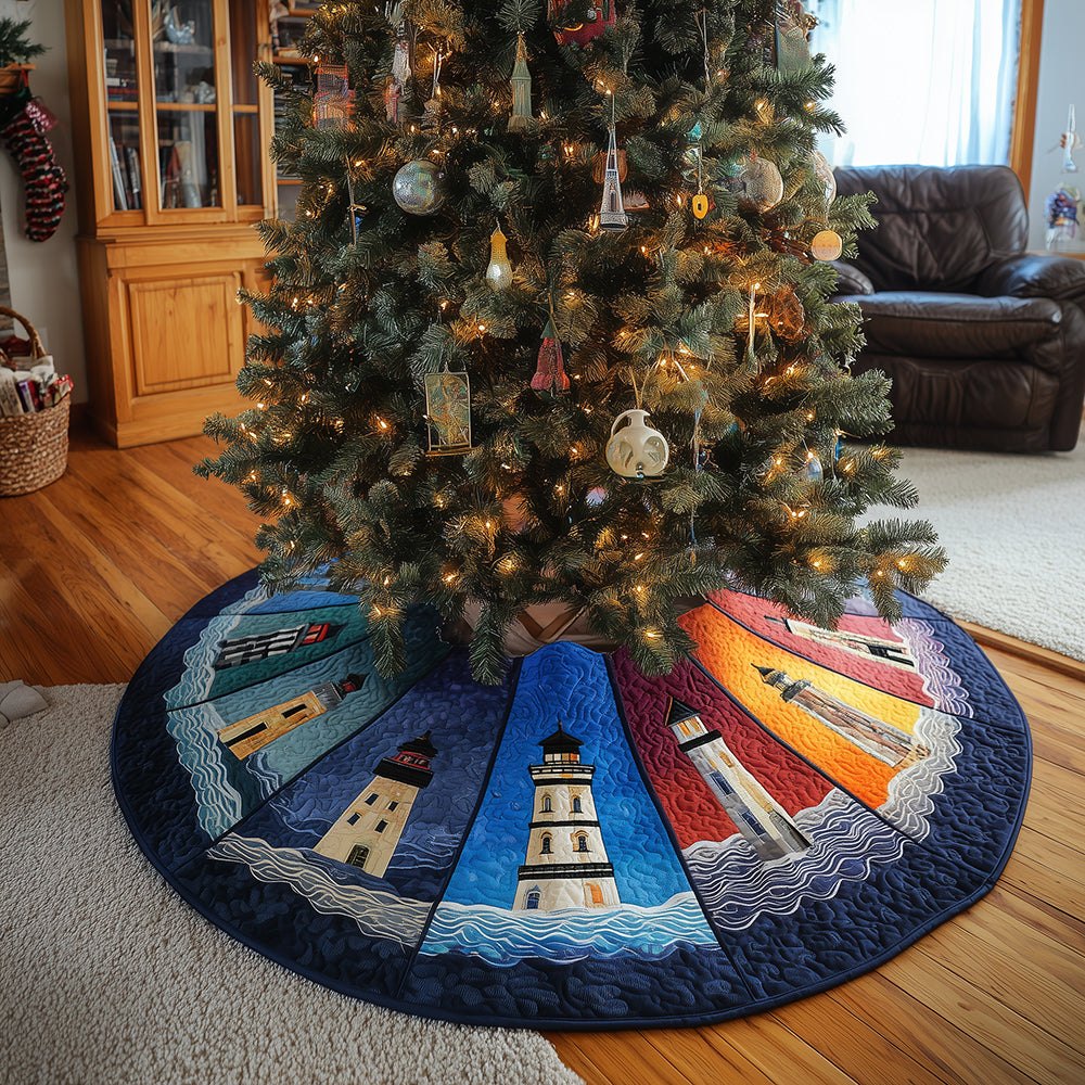 Day Lighthouse Christmas Tree Skirt
