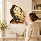 Book Lover Personalized Wall Clock — personalized with a custom name