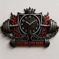 Gym Custom Name Wall Clock — personalized with a custom name