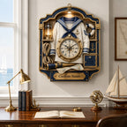 Personalized Sailor Uniform Wall Clock — personalized with a custom name