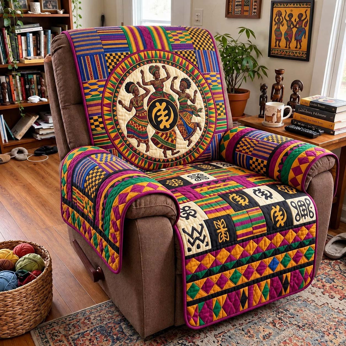 Adinkra Festival Circle Sofa Cover