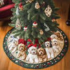 Adorable Labradoodle Christmas Tree Skirt