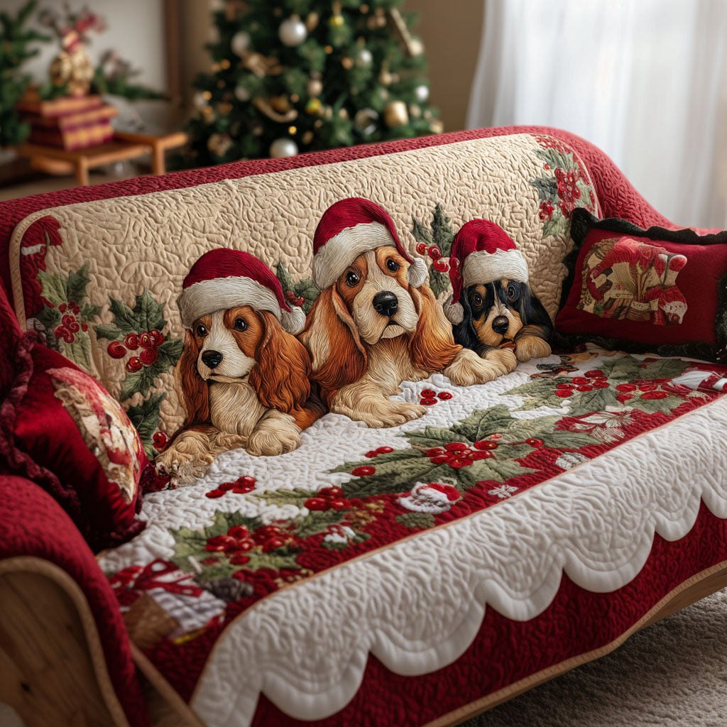 Adorable Spaniel Charm Sofa Cover