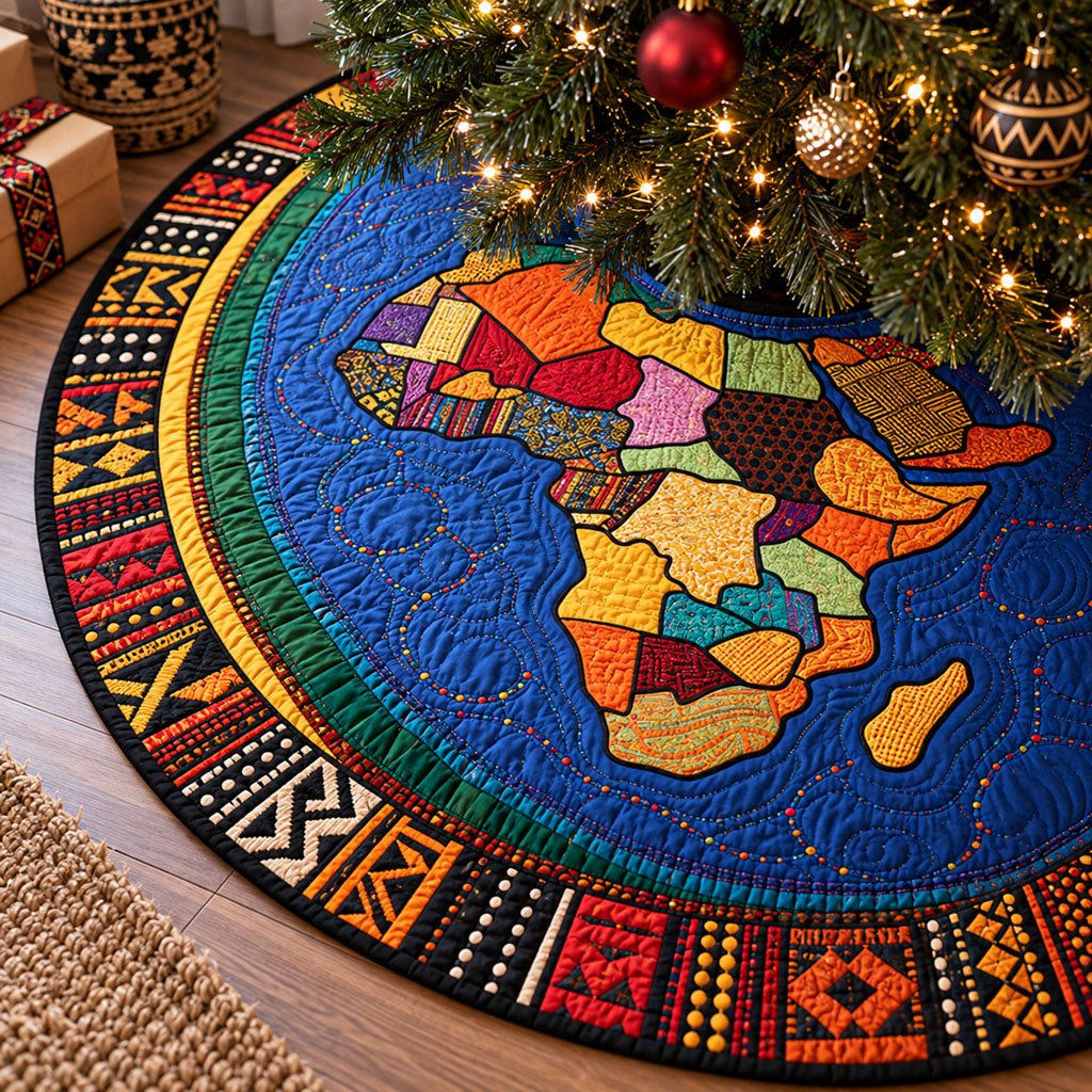 African Elegance Christmas Tree Skirt