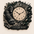 Wildlife enthusiast Custom Name Wall Clock — personalized with a custom name