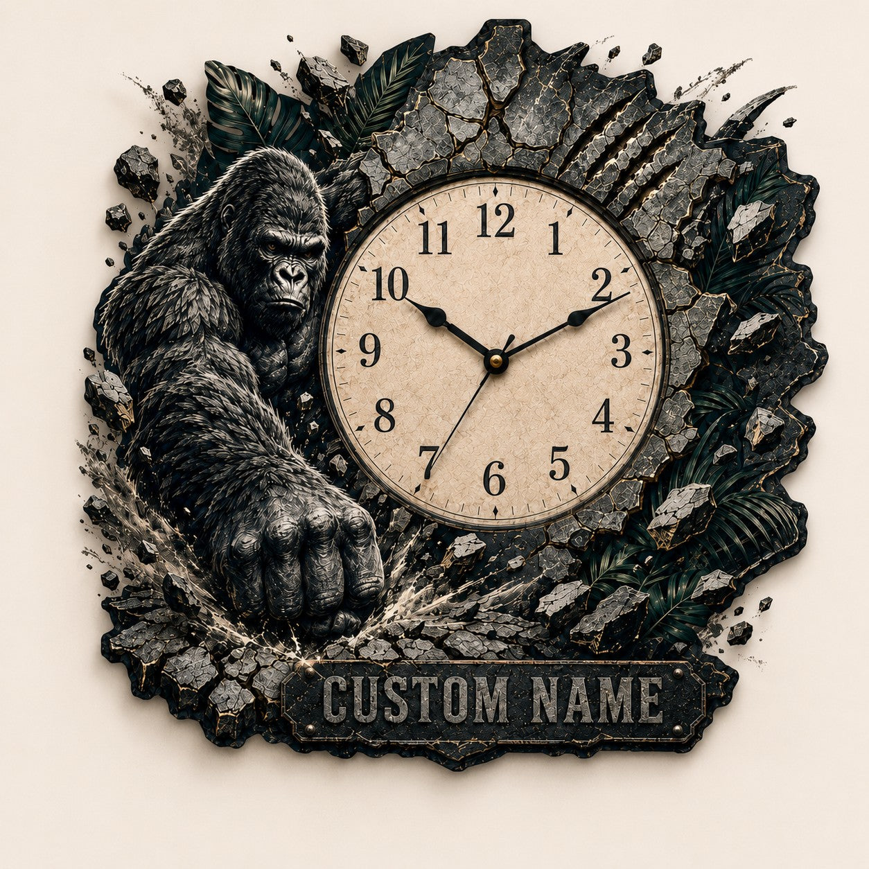 Wildlife enthusiast Custom Name Wall Clock — personalized with a custom name