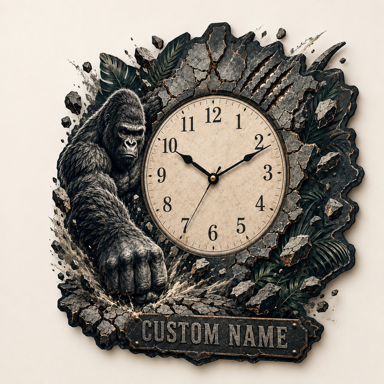 Wildlife enthusiast Custom Name Wall Clock — personalized with a custom name