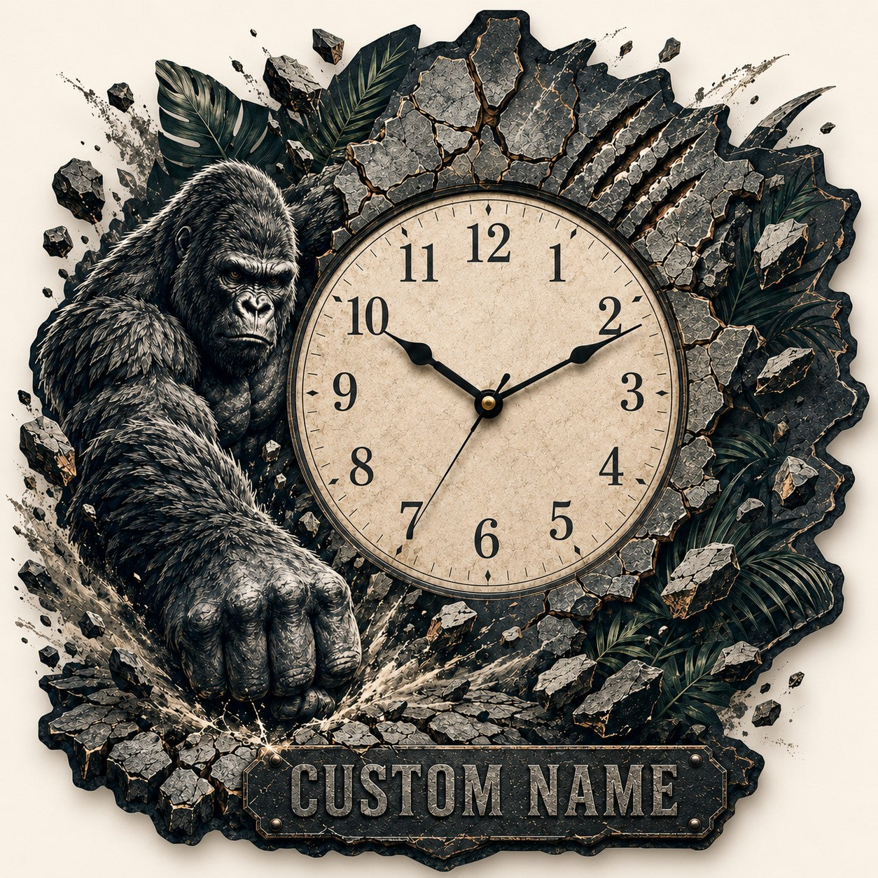 Wildlife enthusiast Custom Name Wall Clock — personalized with a custom name