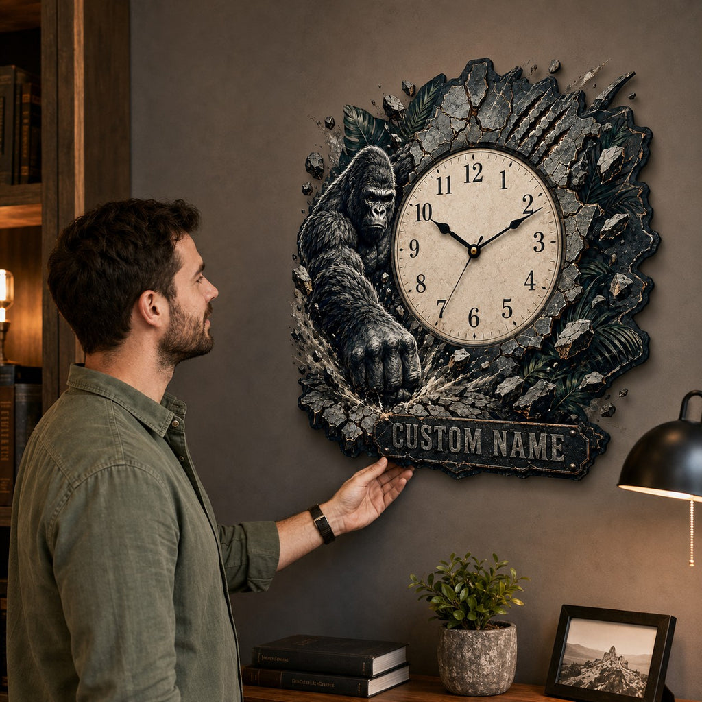 Wildlife enthusiast Custom Name Wall Clock — personalized with a custom name