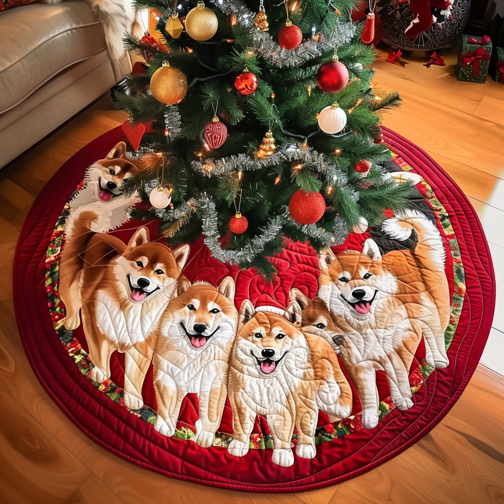 Akita Christmas Cheer Christmas Tree Skirt