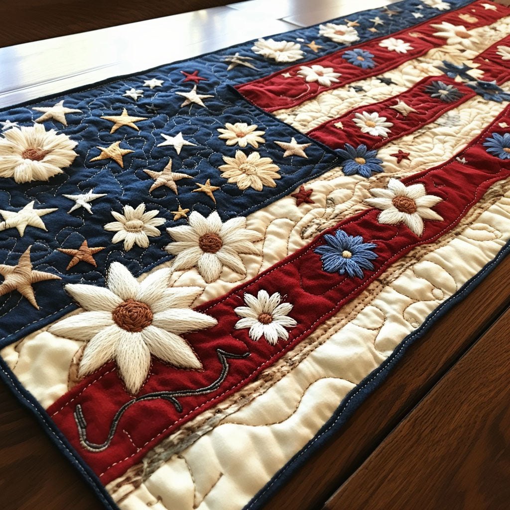 All American Floral Table Runner
