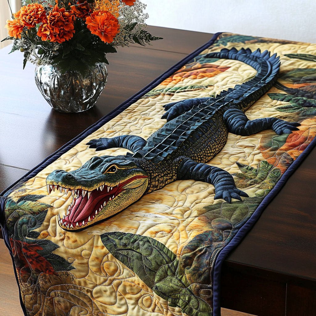 Alligator on the Hunt Table Runner