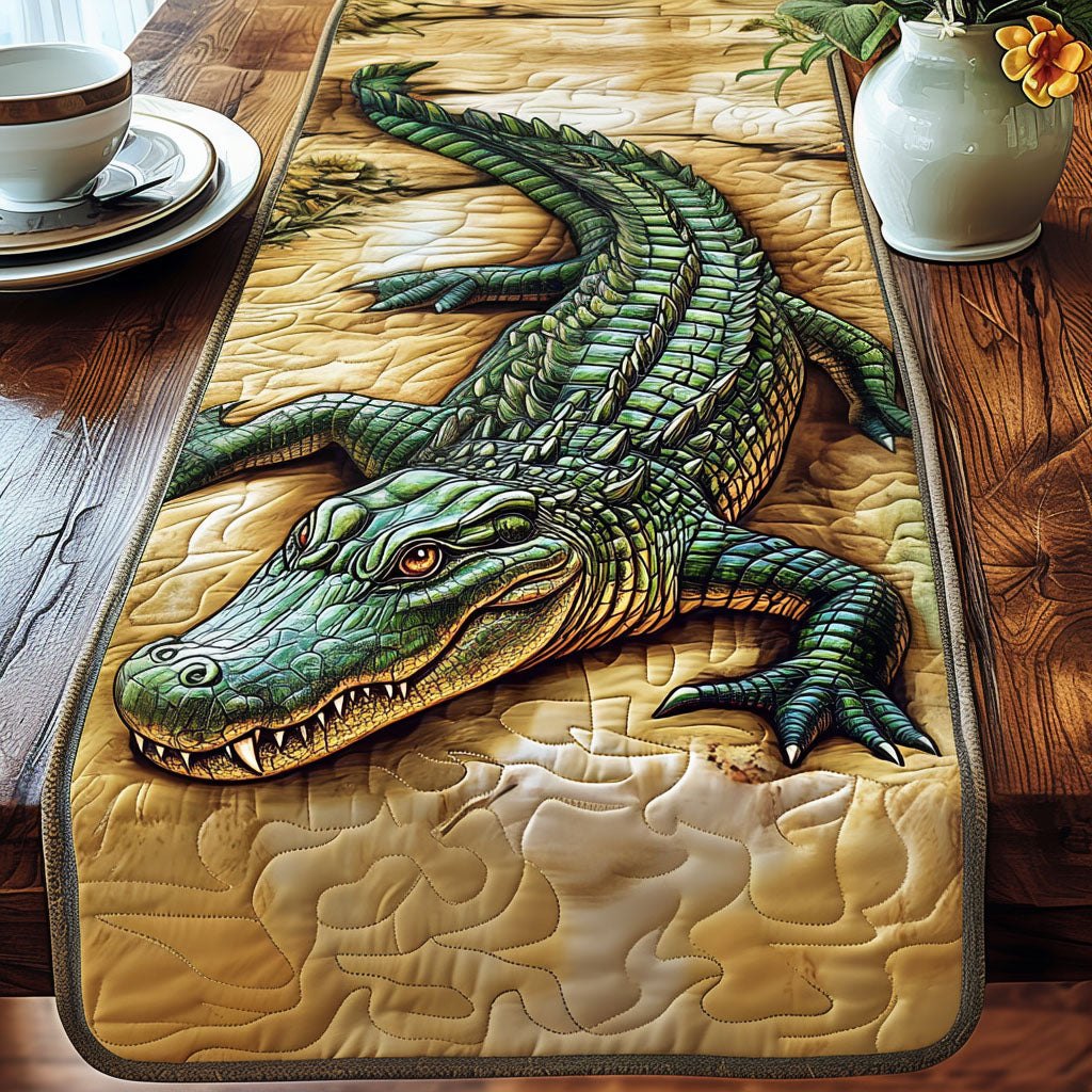 Alligator in Nature Table Runner
