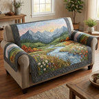Mountain River Meadow Sofa Cover