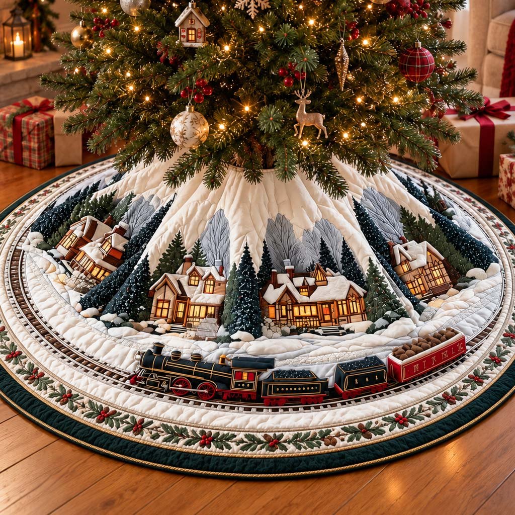 Alpine Village Christmas Tree Skirt