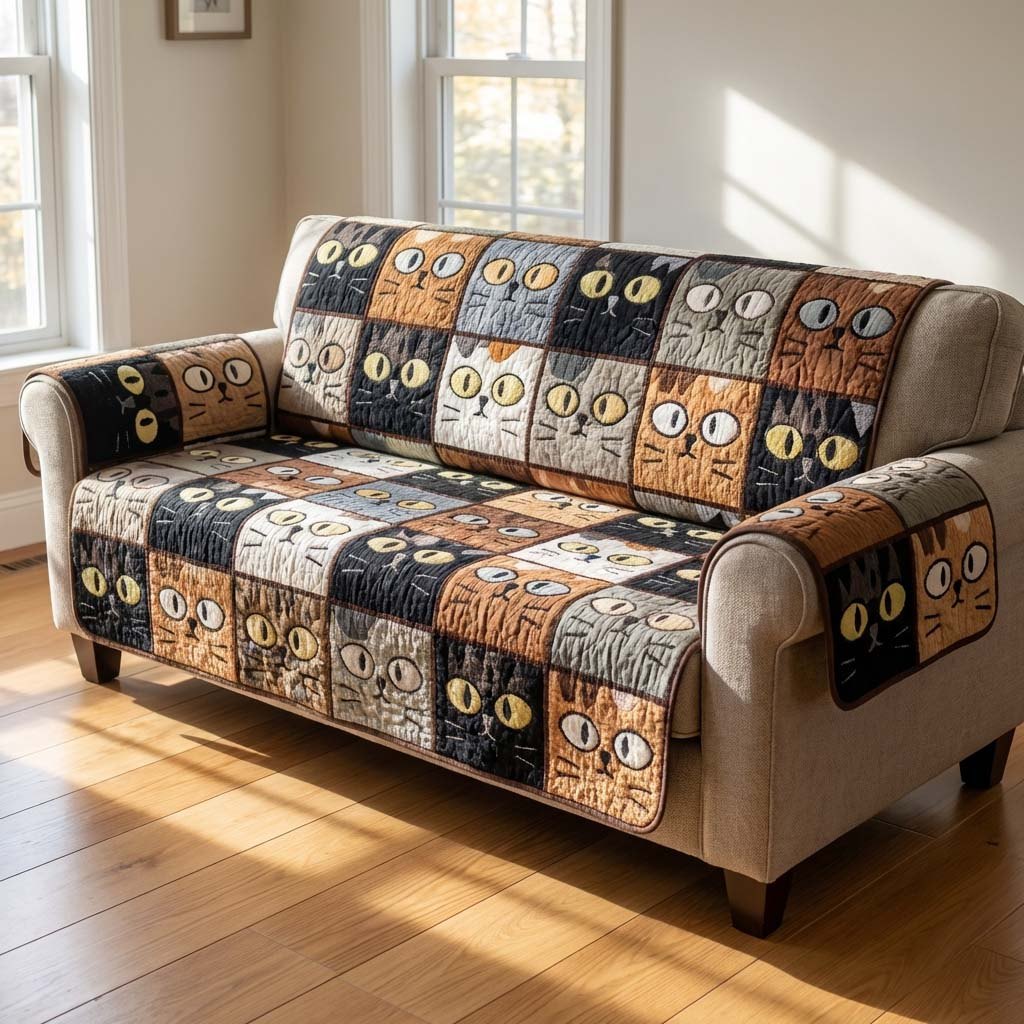 Amber Cat Muse Sofa Cover