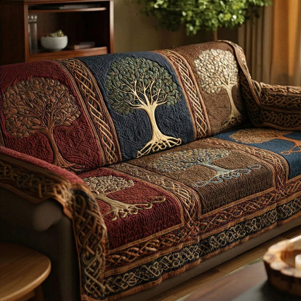 Amber Nature Roots Sofa Cover