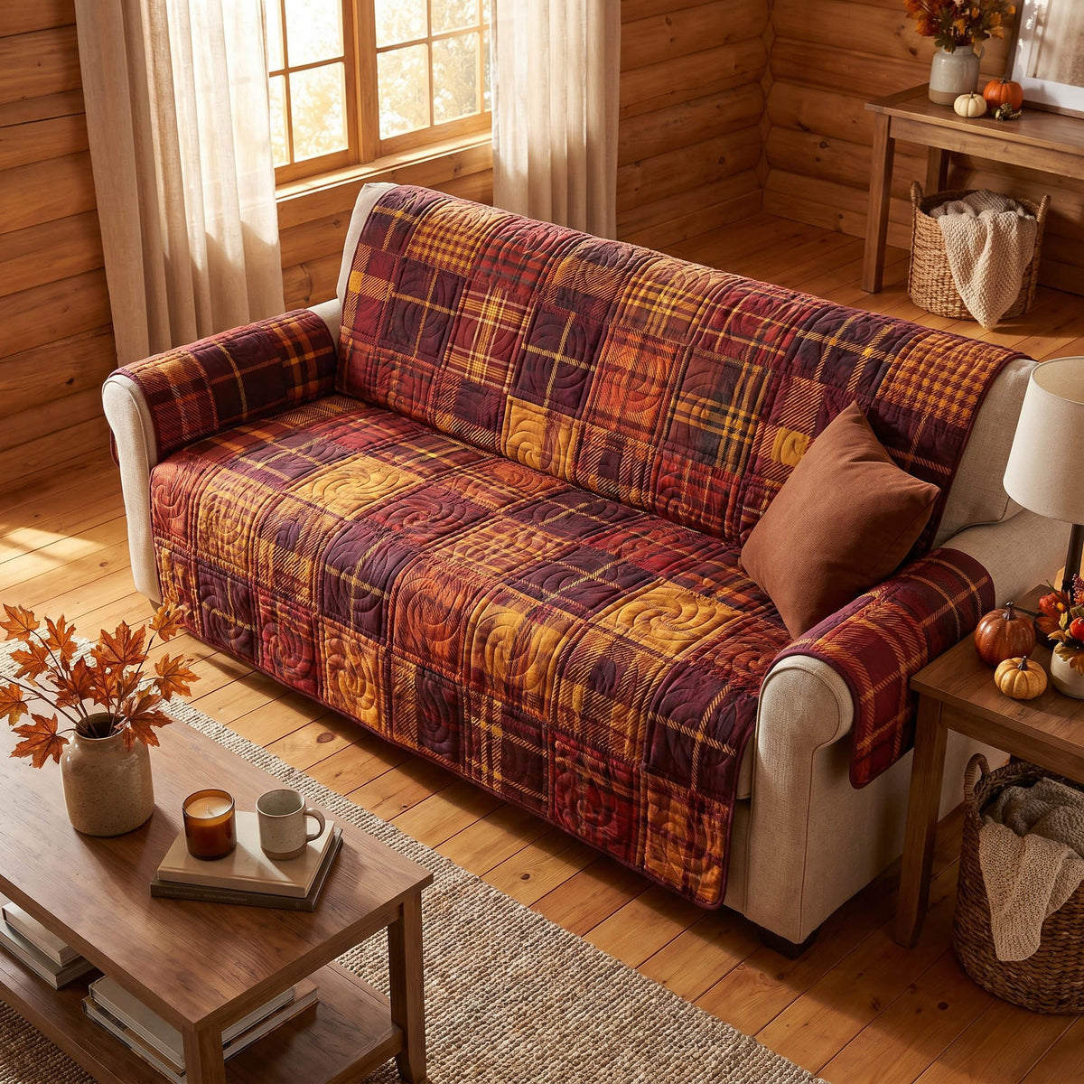 Amber Patchwork Sofa Cover