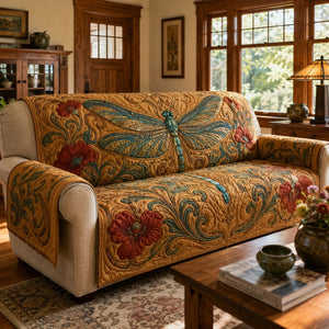 Amber Poppy Flight Sofa Cover - Made to Order