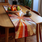 Amber Sunburst Rays Table Runner
