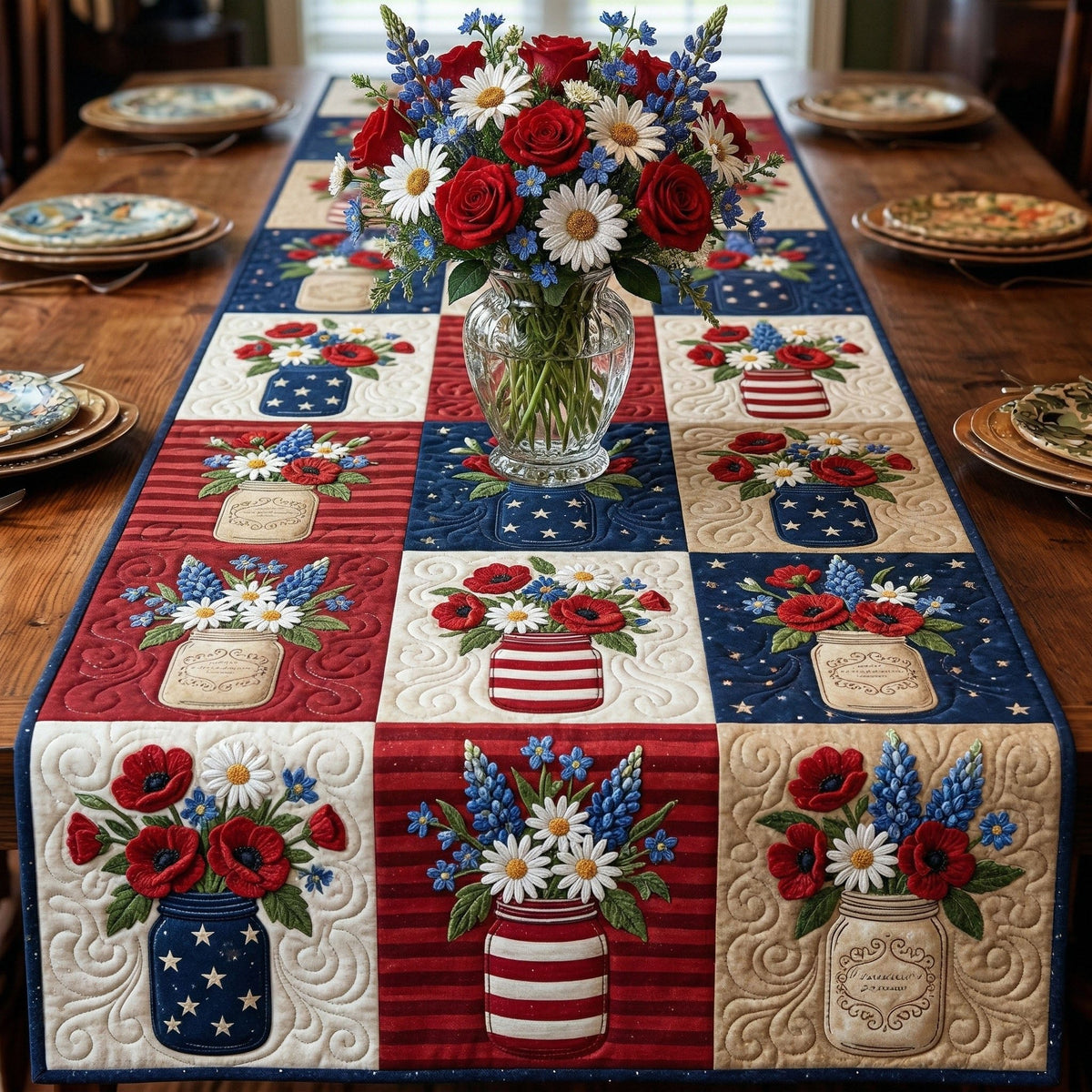 American Bouquet Table Runner