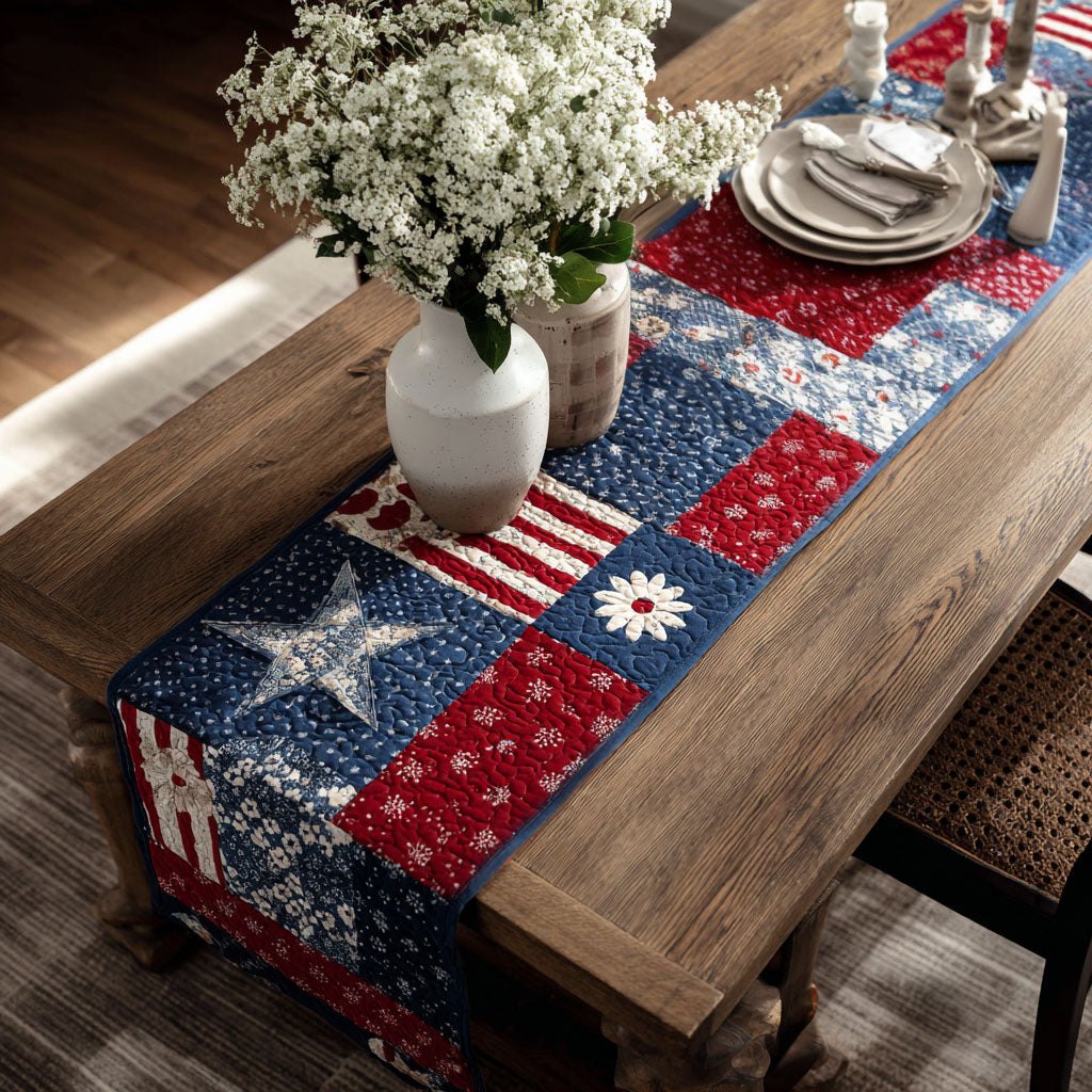 American Pride Patchwork Table Runner