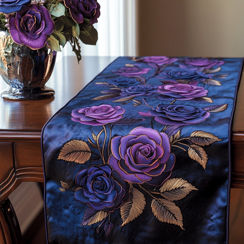 Amethyst Garden Table Runner