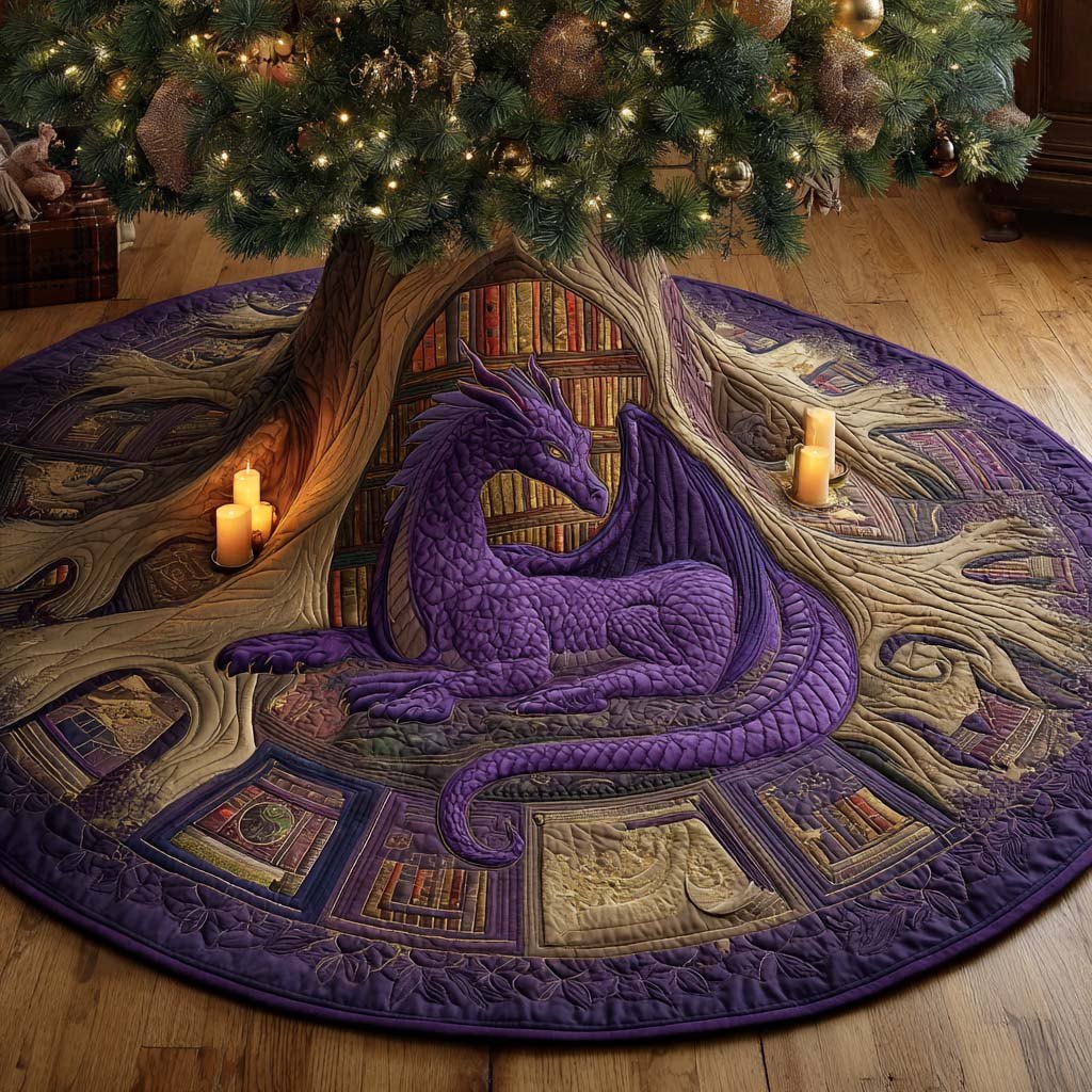 Amethyst Sentinel Christmas Tree Skirt