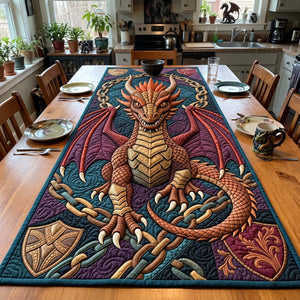 Ancient Chain Dragon Table Runner - Made to Order