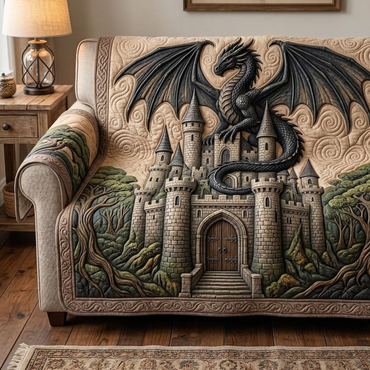 Ancient Dragon Sofa Cover