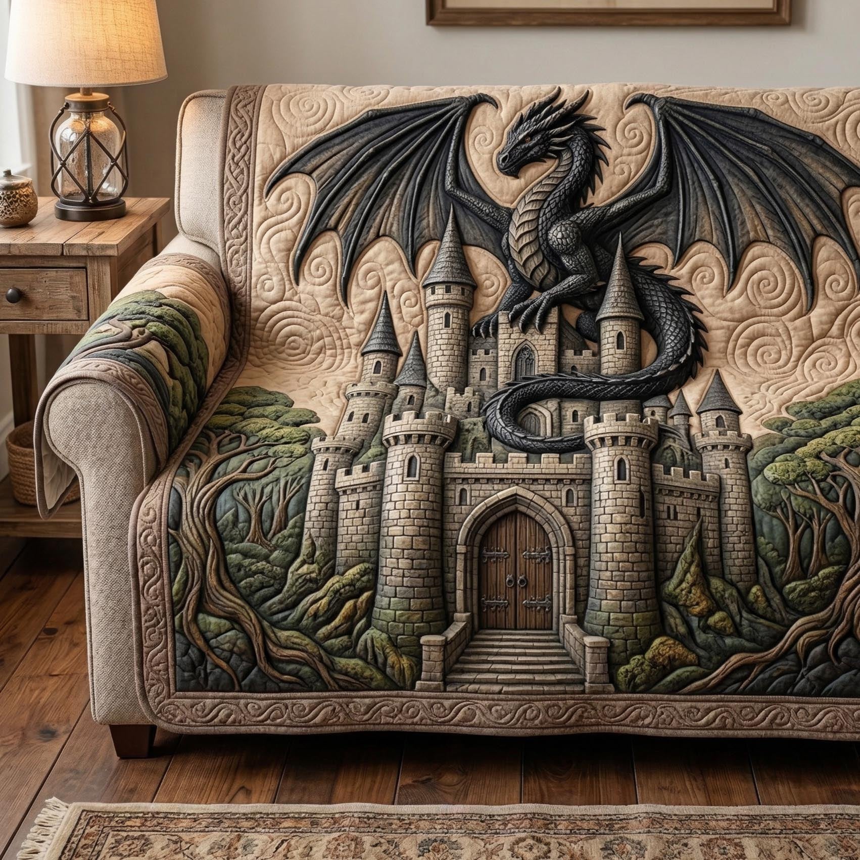 Ancient Dragon Sofa Cover
