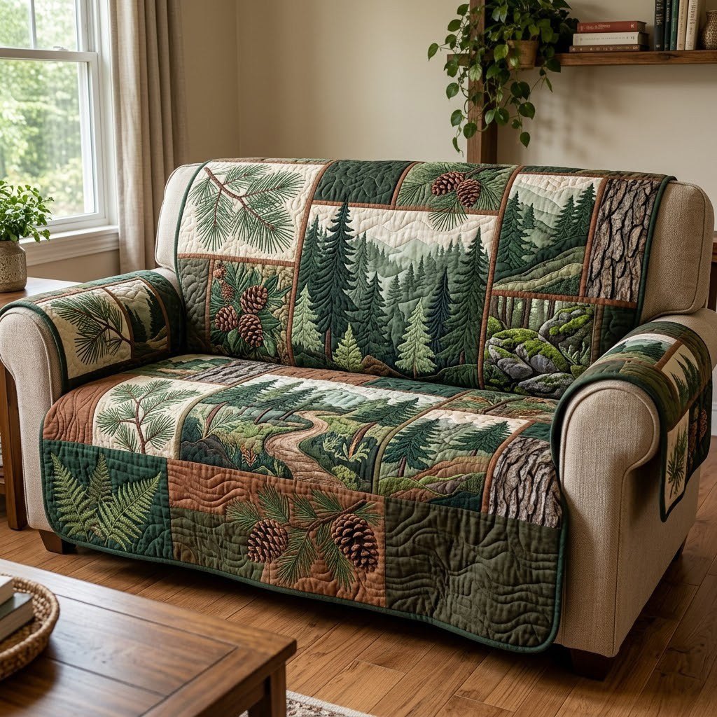 Ancient Pine Forest Sofa Cover