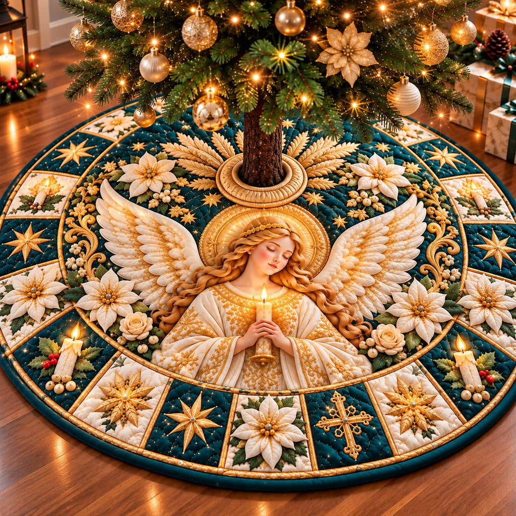 Angel Celestial Dreams Christmas Tree Skirt