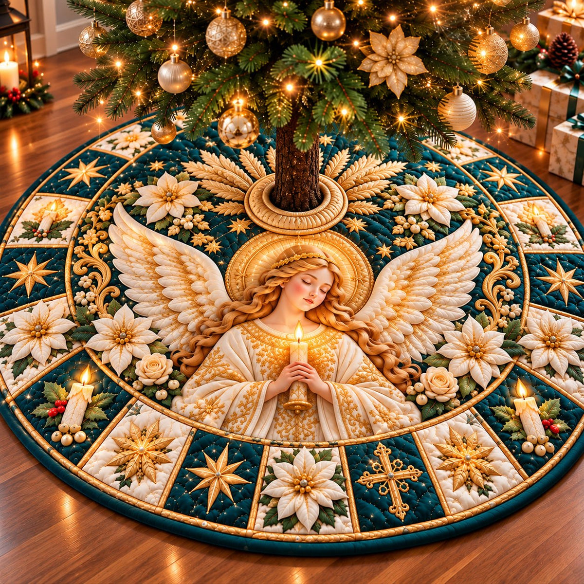 Angel Celestial Dreams Christmas Tree Skirt