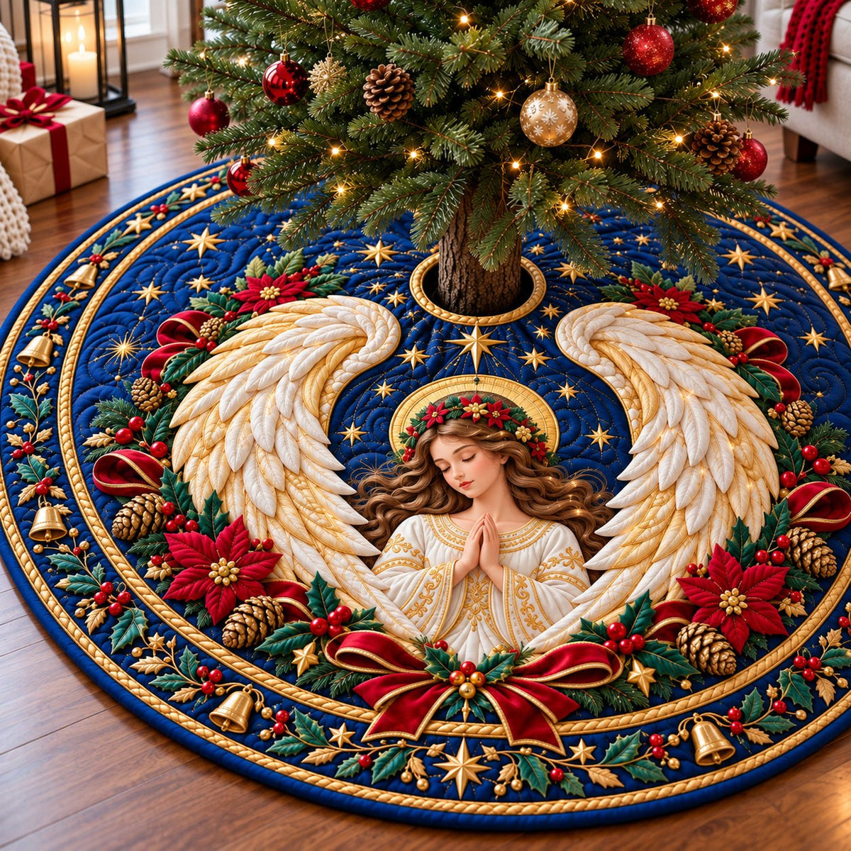 Angel Heavenly Grace Christmas Tree Skirt