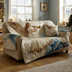 Angel Midnight Snow Sofa Cover
