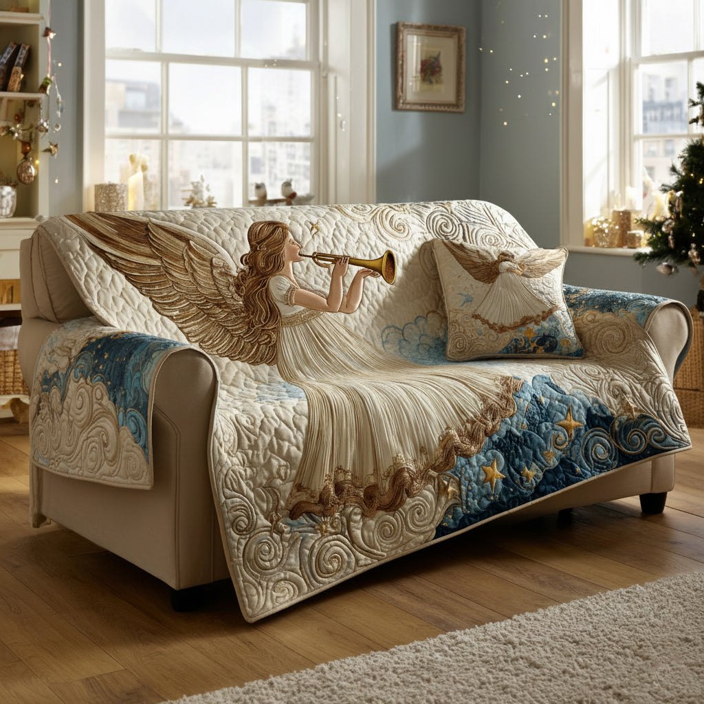 Angel Midnight Snow Sofa Cover