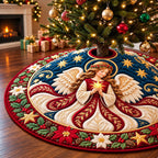 Angel Peaceful Embrace Christmas Tree Skirt