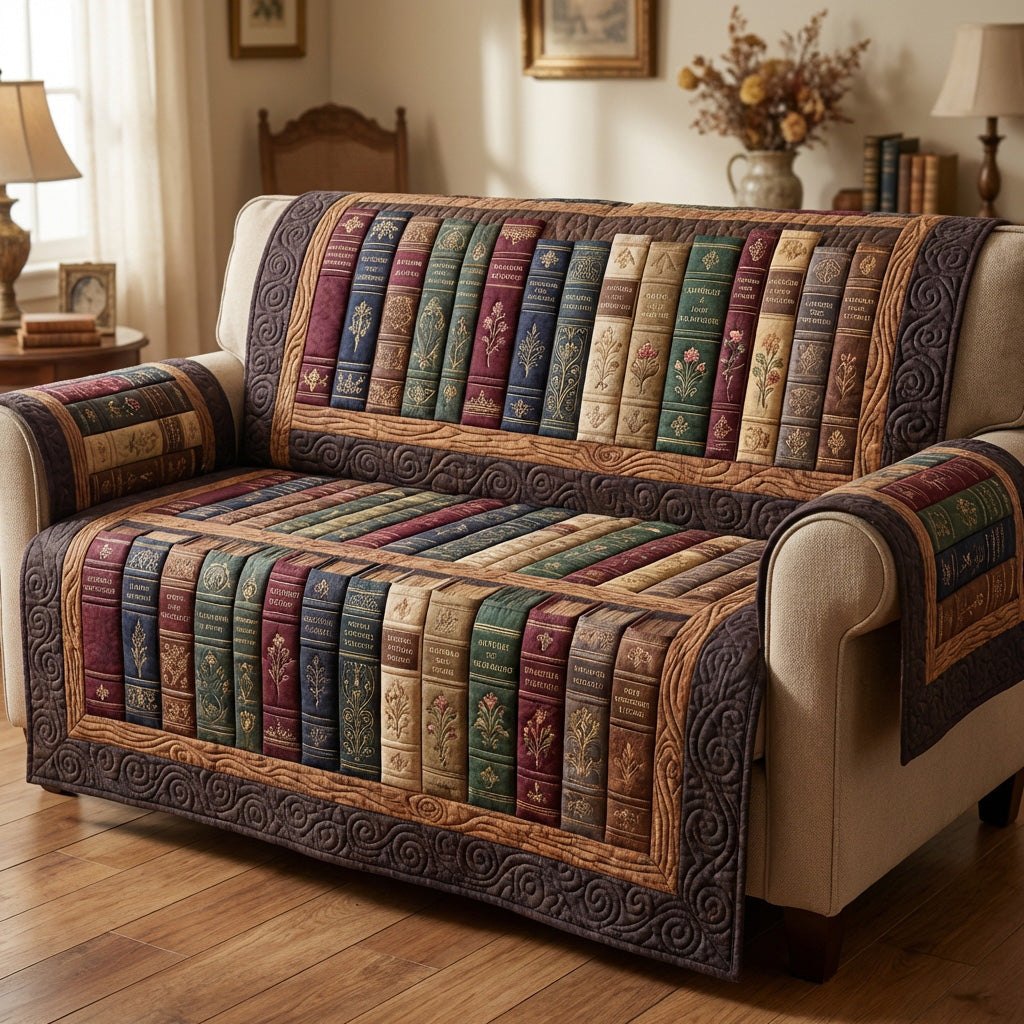 Antique Book Haven Sofa Cover