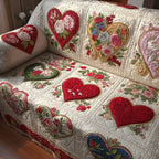 Antique Hearts Sofa Cover
