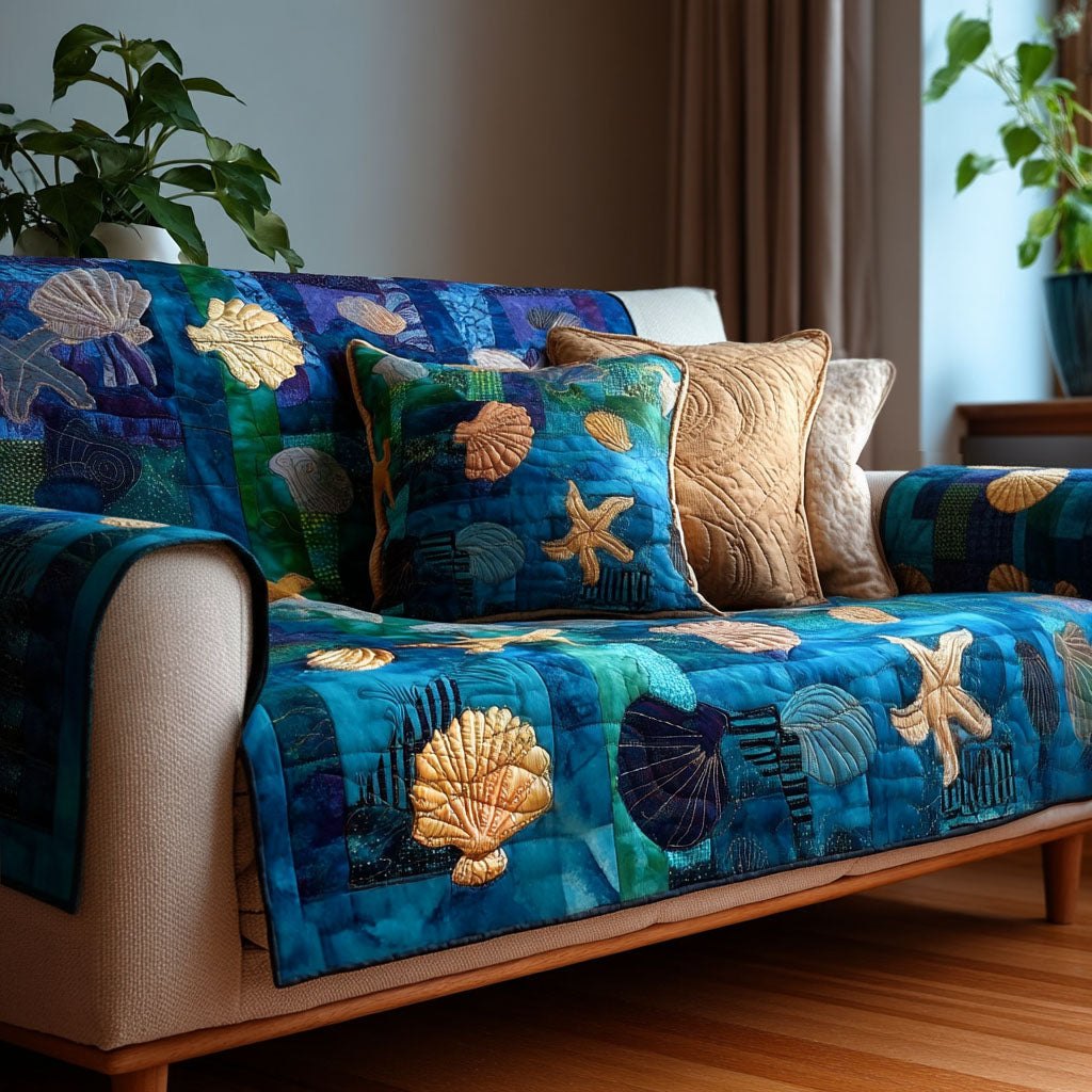 Aqua Calm Sofa Cover