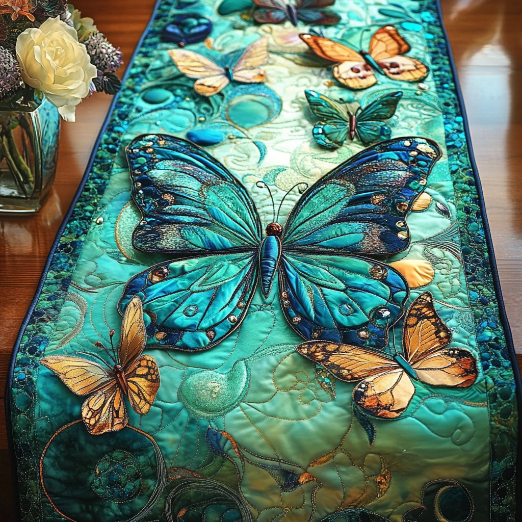 Aqua Dream Wings Table Runner