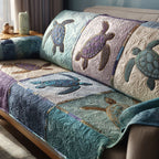 Aqua Drift Sofa Cover