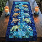 Aqua Drift Table Runner